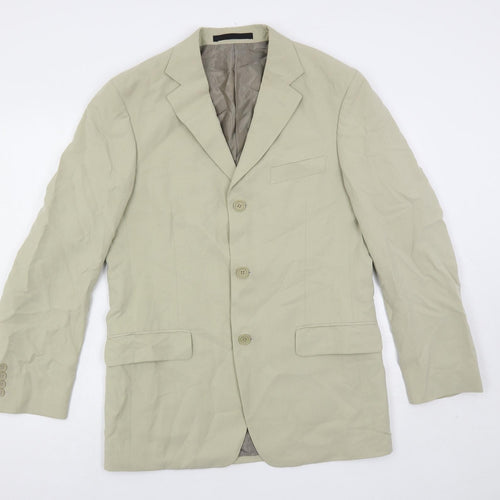 Marks and Spencer Mens Beige Lyocell Jacket Suit Jacket Size 38 Regular