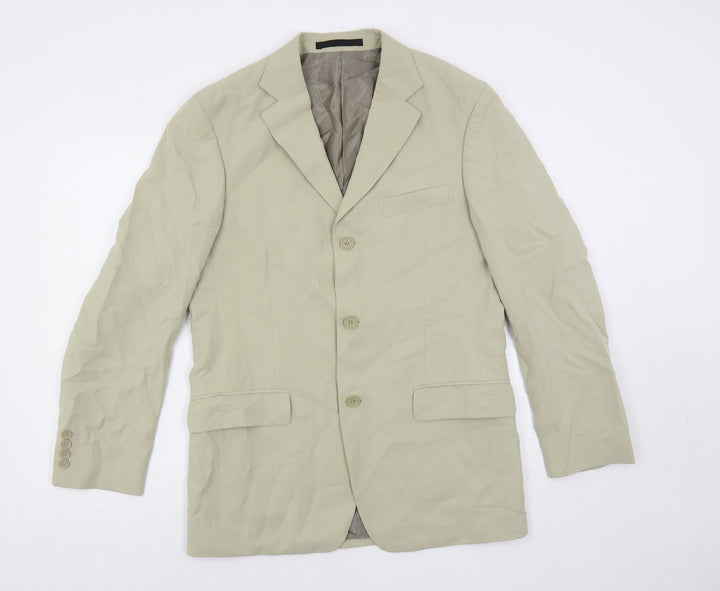 Marks and Spencer Mens Beige Lyocell Jacket Suit Jacket Size 38 Regular
