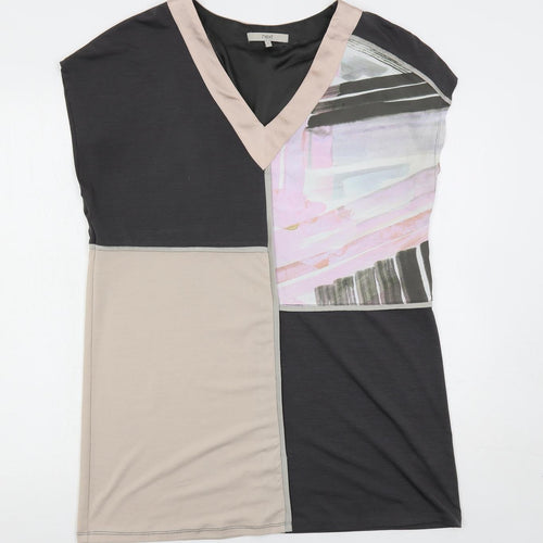 NEXT Womens Multicoloured Geometric Polyester Tunic Blouse Size 12 V-Neck