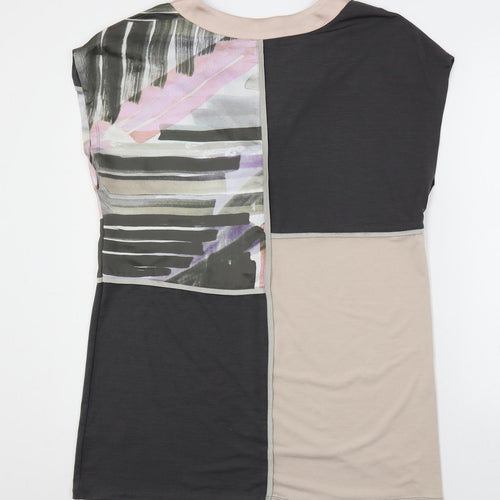 NEXT Womens Multicoloured Geometric Polyester Tunic Blouse Size 12 V-Neck