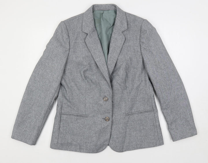 St Michael Womens Grey Jacket Blazer Size 16 Button