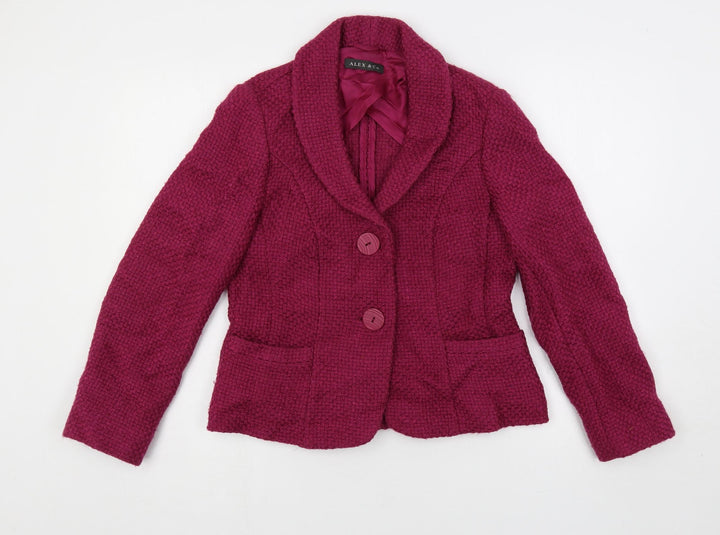 Alex & Co. Womens Purple Jacket Blazer Size 10 Button
