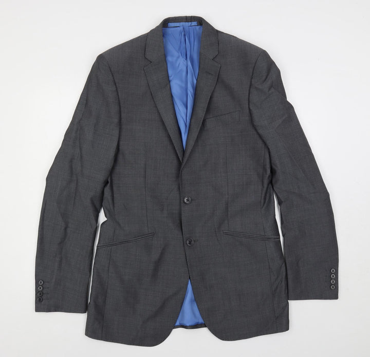 Marks and Spencer Mens Grey Wool Jacket Suit Jacket Size 38 Regular