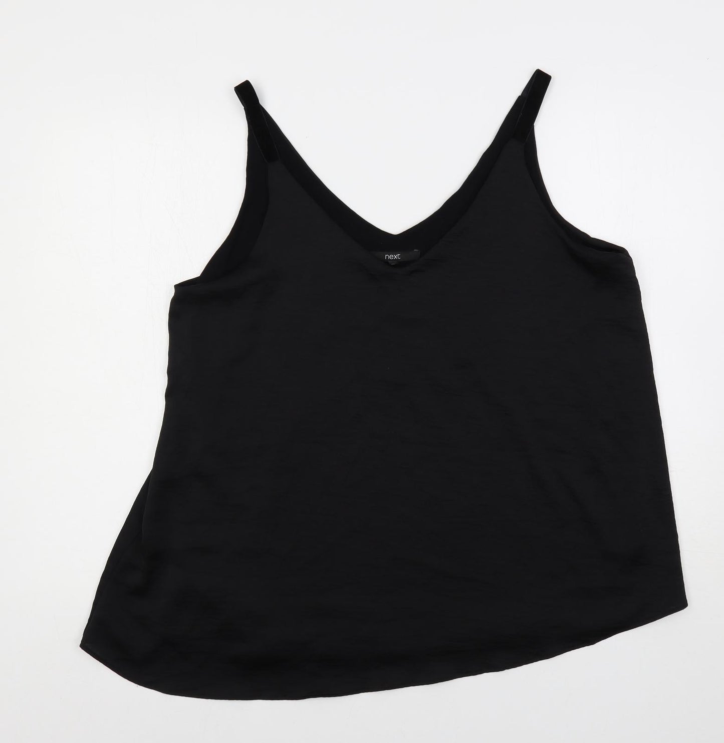 NEXT Womens Black Polyester Camisole Tank Size 20 Scoop Neck