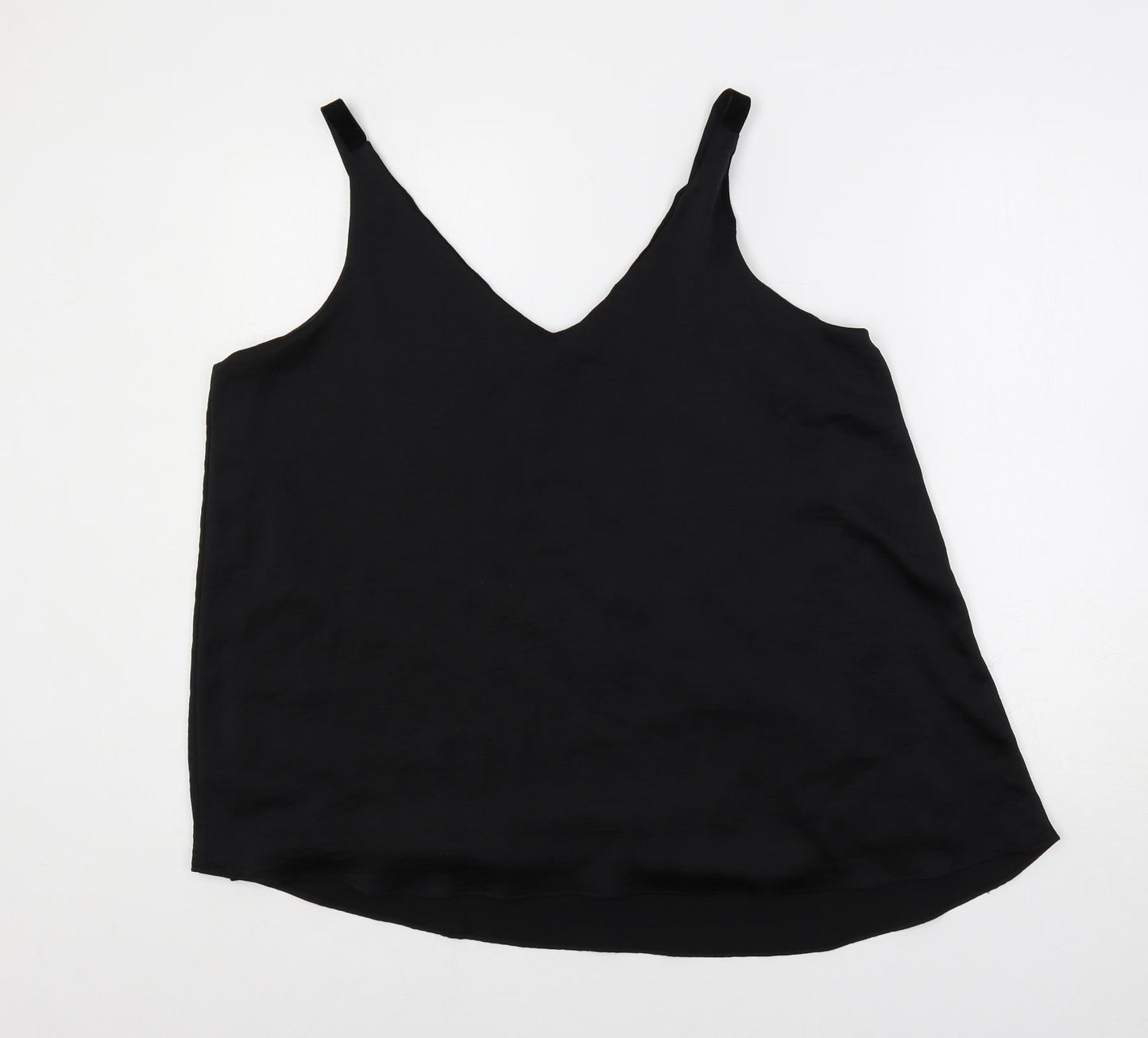 NEXT Womens Black Polyester Camisole Tank Size 20 Scoop Neck