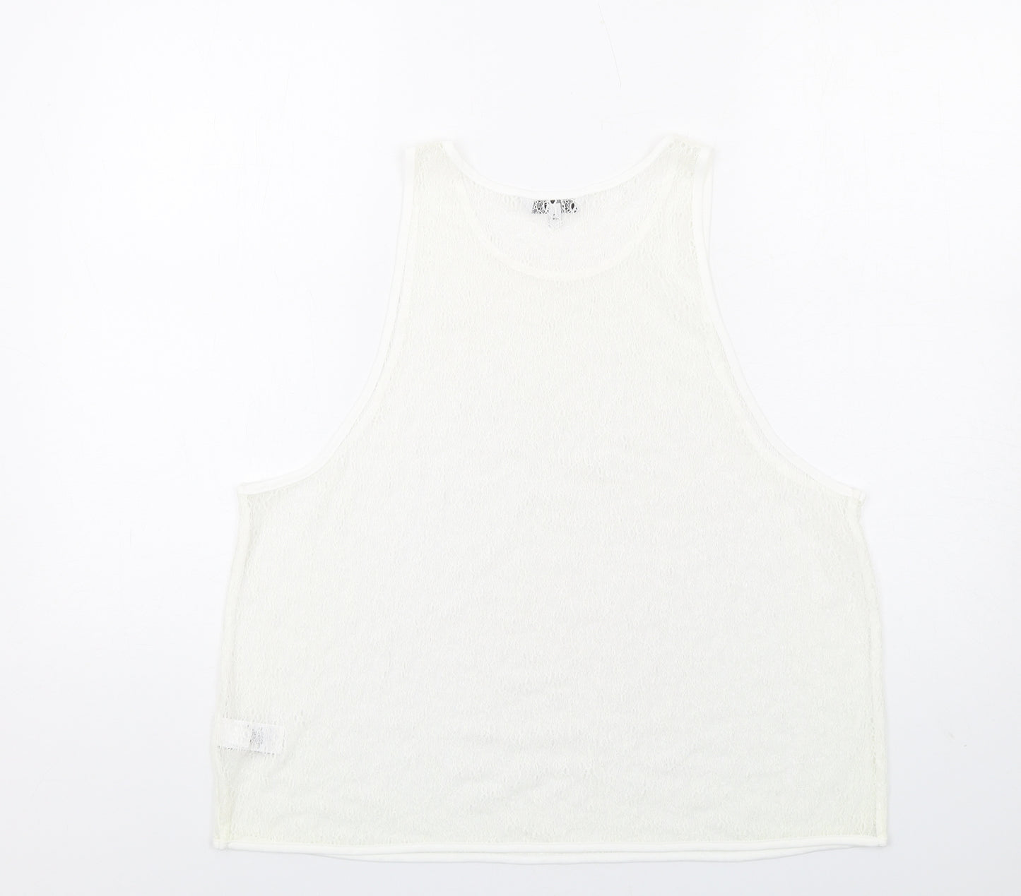 NEXT Womens White Nylon Basic Tank Size 16 Round Neck