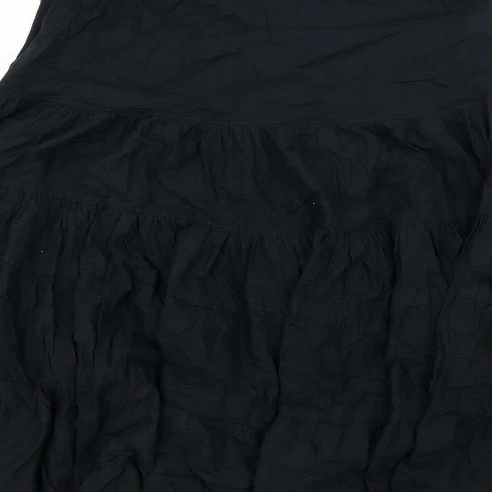 Principles Womens Black Cotton A-Line Skirt Size 16 Zip