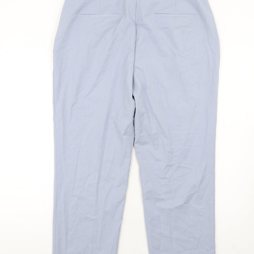 Zara Womens Blue Polyester Dress Pants Trousers Size 16 L28 in Regular Zip