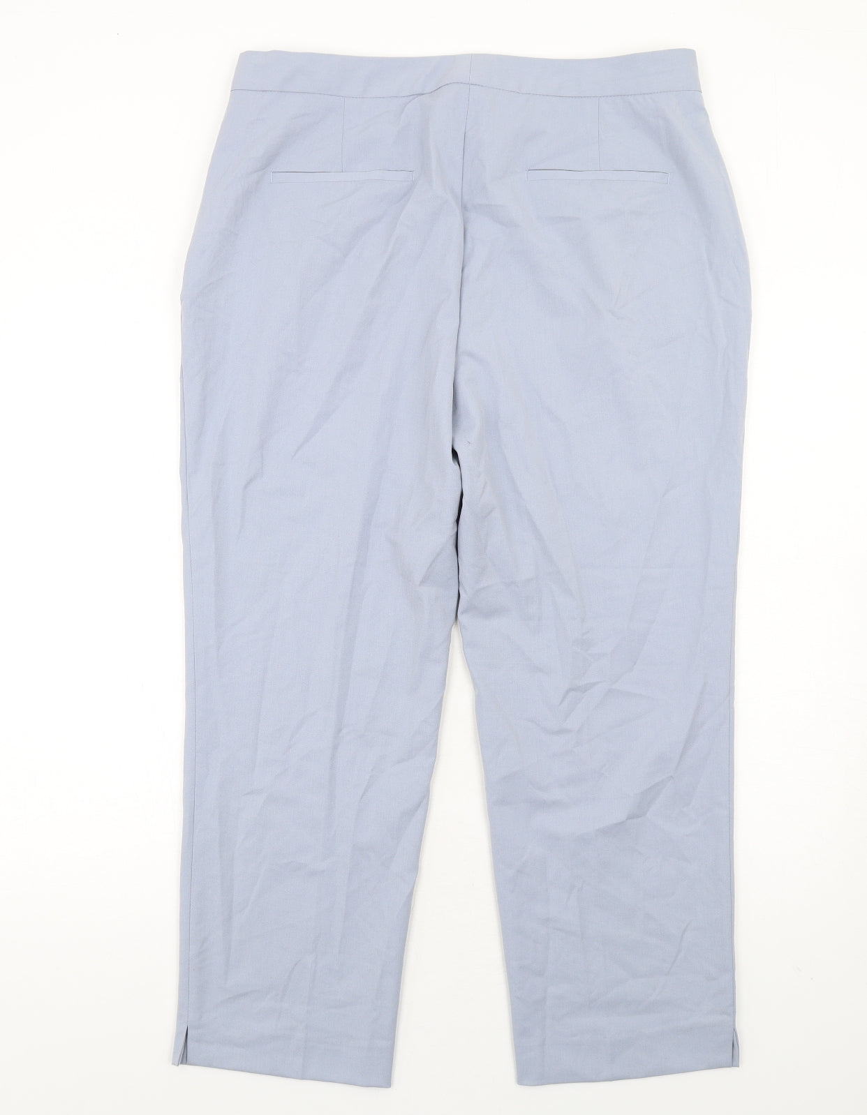 Zara Womens Blue Polyester Dress Pants Trousers Size 16 L28 in Regular Zip