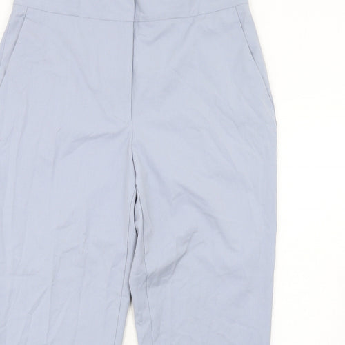 Zara Womens Blue Polyester Dress Pants Trousers Size 16 L28 in Regular Zip