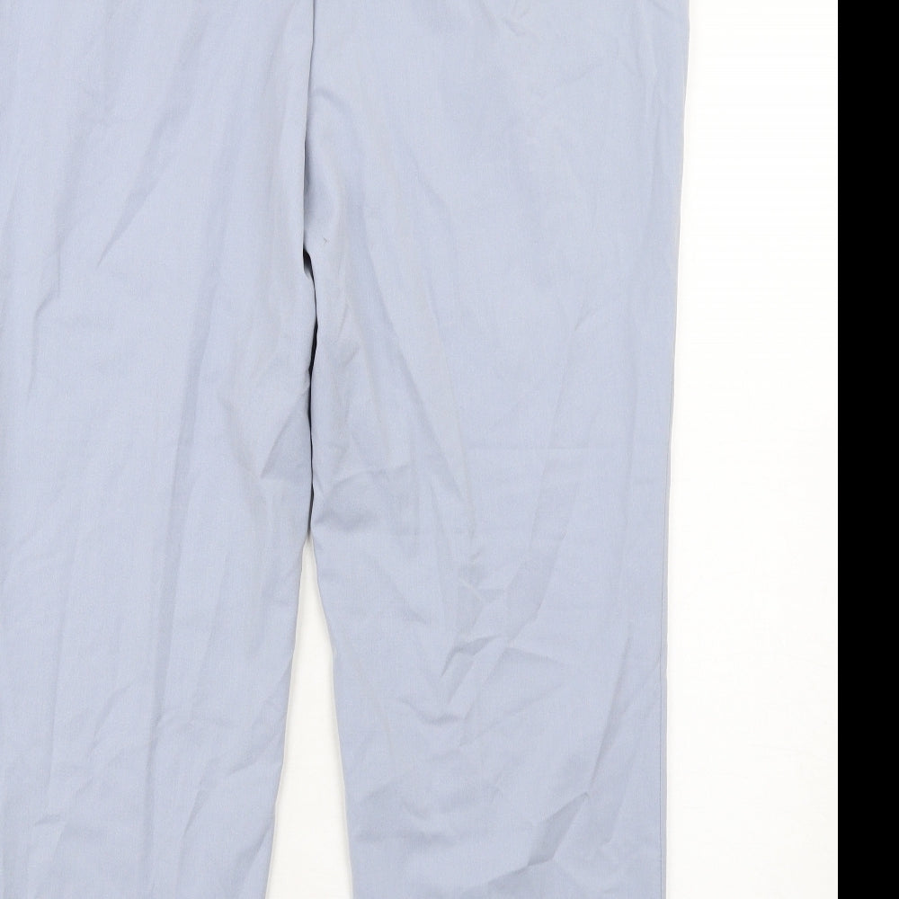 Zara Womens Blue Polyester Dress Pants Trousers Size 16 L28 in Regular Zip