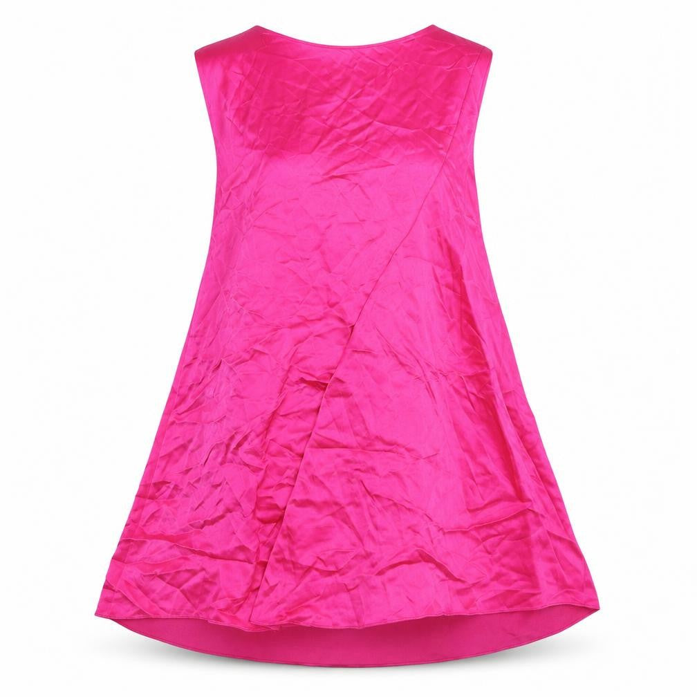Zara Womens Pink Viscose A-Line Size XS Round Neck Zip