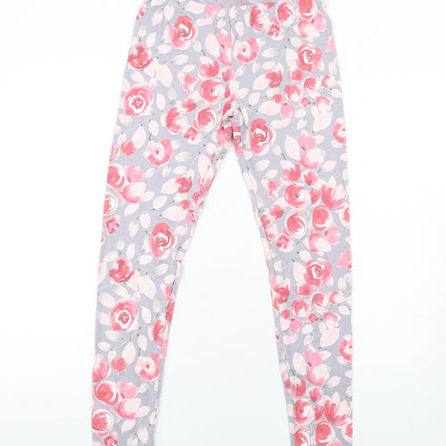 Tchibo Womens Multicoloured Floral Cotton Carrot Leggings Size 8 L30 in
