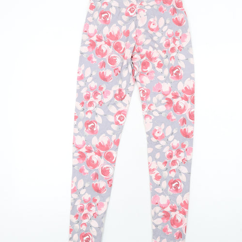 Tchibo Womens Multicoloured Floral Cotton Carrot Leggings Size 8 L30 in