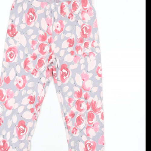 Tchibo Womens Multicoloured Floral Cotton Carrot Leggings Size 8 L30 in