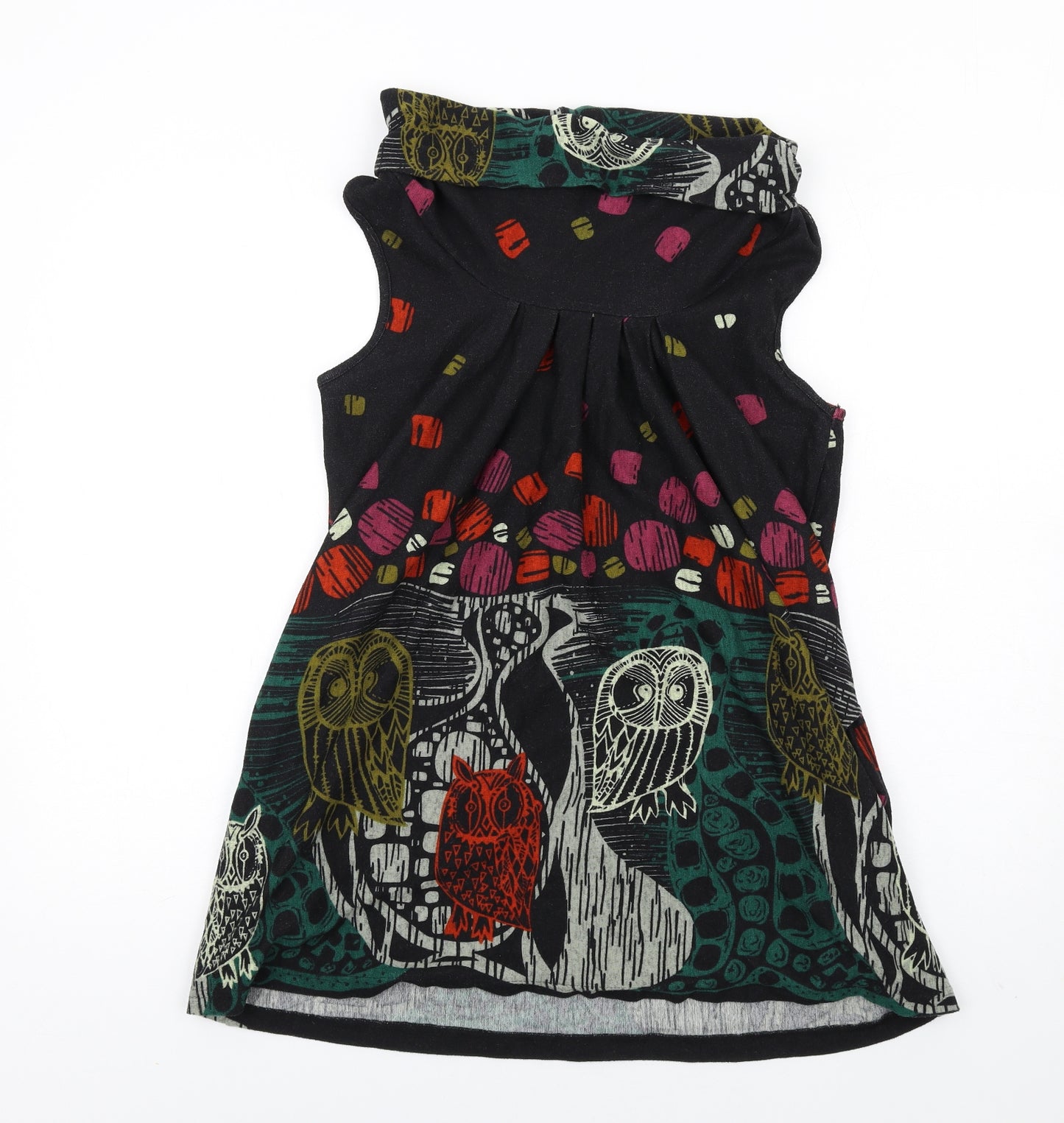 Izabel London Womens Multicoloured Geometric Polyester A-Line Size 10 Roll Neck Pullover