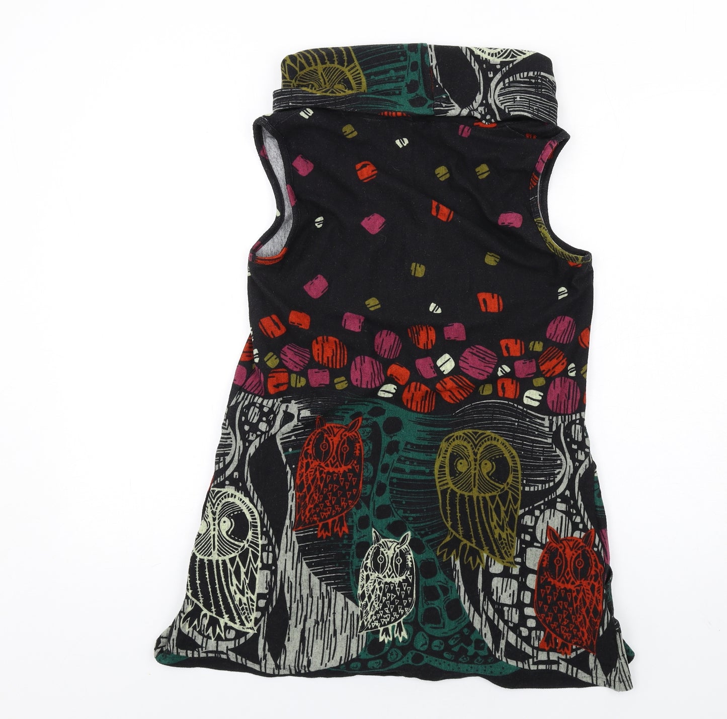 Izabel London Womens Multicoloured Geometric Polyester A-Line Size 10 Roll Neck Pullover