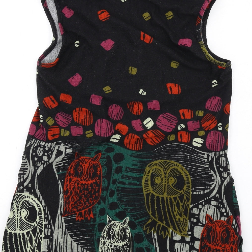 Izabel London Womens Multicoloured Geometric Polyester A-Line Size 10 Roll Neck Pullover