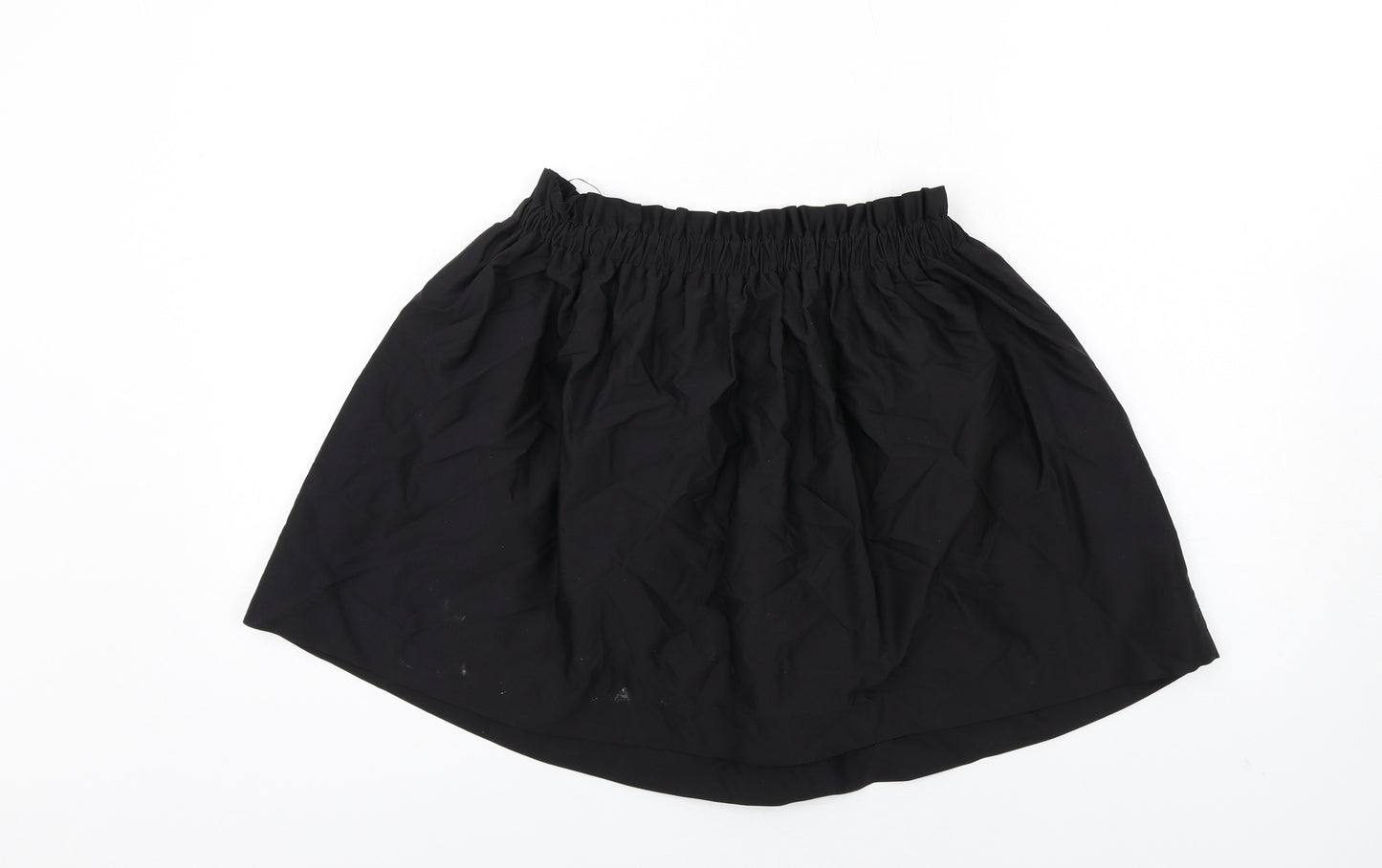 Zara Womens Black Polyester A-Line Skirt Size L