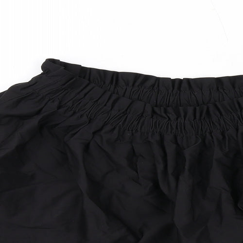 Zara Womens Black Polyester A-Line Skirt Size L