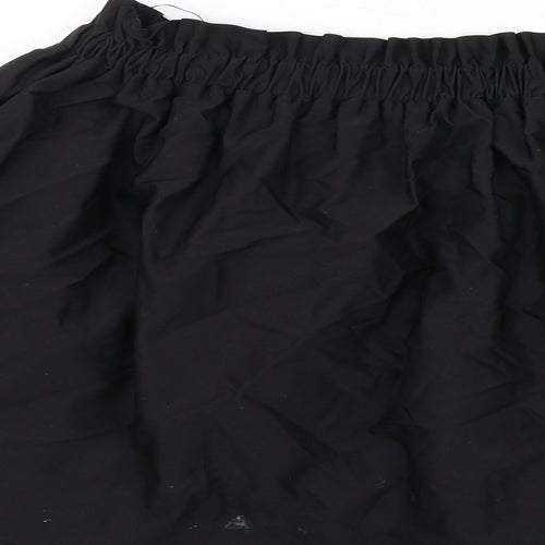 Zara Womens Black Polyester A-Line Skirt Size L