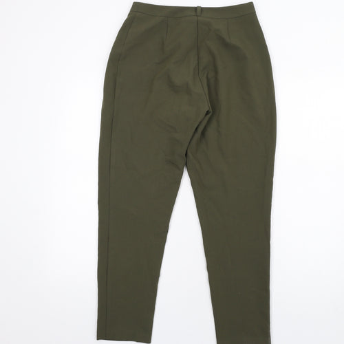 Missguided Womens Green Polyester Dress Pants Trousers Size 8 L29 in Regular Zip