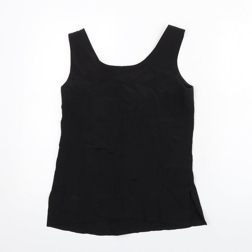 Wall Womens Black Polyester Basic Tank Size S Square Neck
