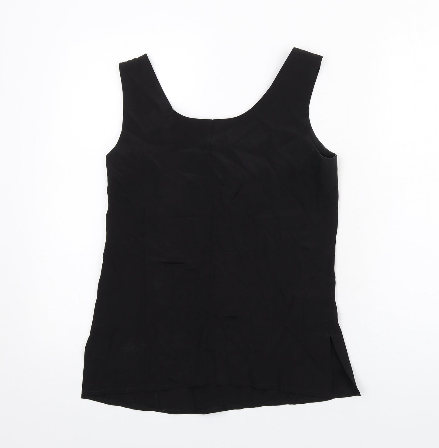 Wall Womens Black Polyester Basic Tank Size S Square Neck