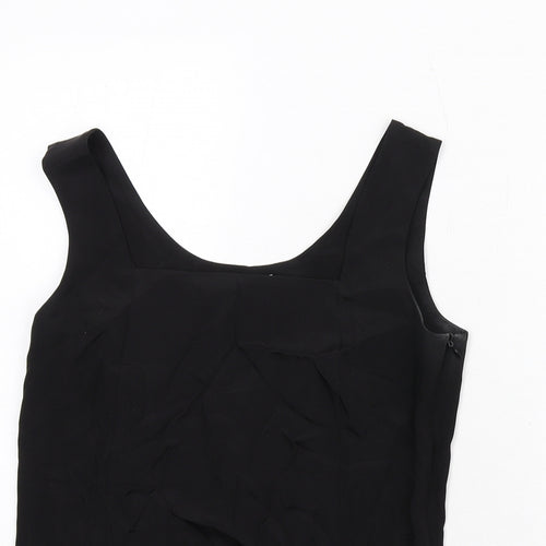 Wall Womens Black Polyester Basic Tank Size S Square Neck