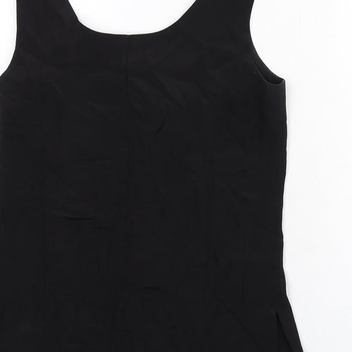 Wall Womens Black Polyester Basic Tank Size S Square Neck