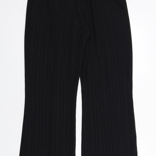 Principles Womens Black Striped Polyester Dress Pants Trousers Size 14 L32 in Regular Zip