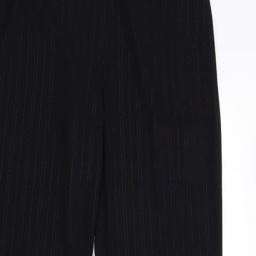 Principles Womens Black Striped Polyester Dress Pants Trousers Size 14 L32 in Regular Zip