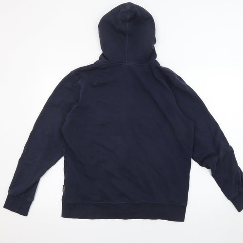 JACK & JONES Mens Blue Cotton Full Zip Hoodie Size L