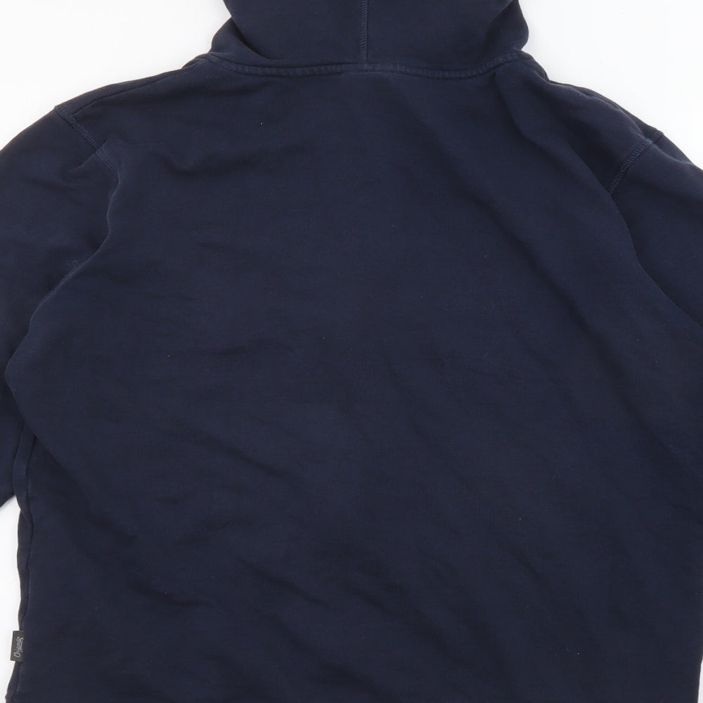 JACK & JONES Mens Blue Cotton Full Zip Hoodie Size L