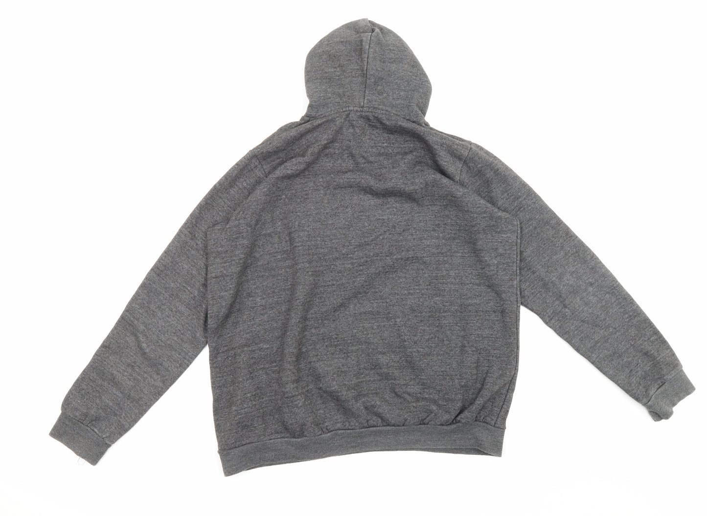 Hype Boys Grey Cotton Pullover Hoodie Size 16 Years Pullover - Logo