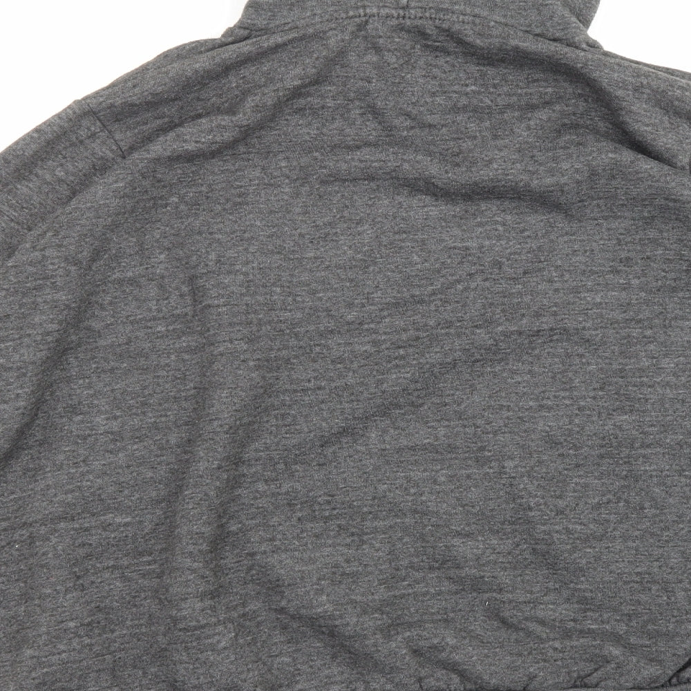 Hype Boys Grey Cotton Pullover Hoodie Size 16 Years Pullover - Logo