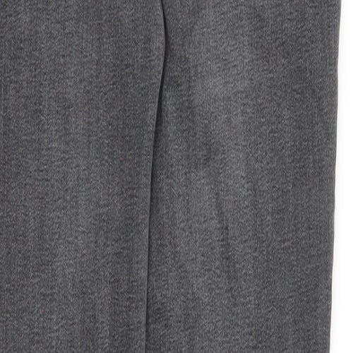 Denim & Co. Womens Grey Cotton Skinny Jeans Size 12 L27 in Regular Zip