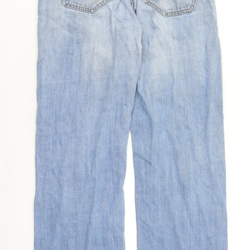 Firetrap Mens Blue Cotton Straight Jeans Size 32 in L29 in Regular Button