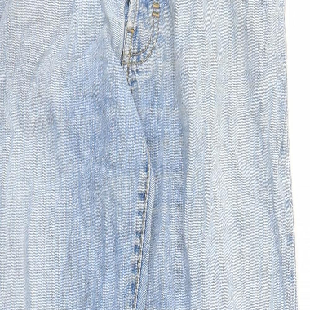 Firetrap Mens Blue Cotton Straight Jeans Size 32 in L29 in Regular Button