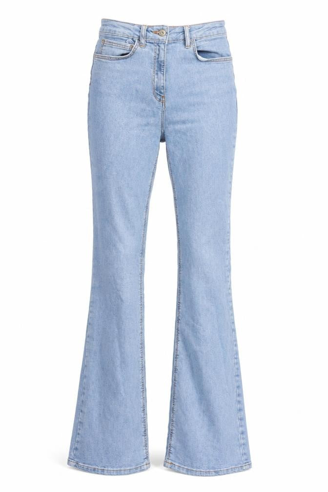 COLLUSION Womens Blue Cotton Flared Jeans Size 26 in L31 in Regular Zip