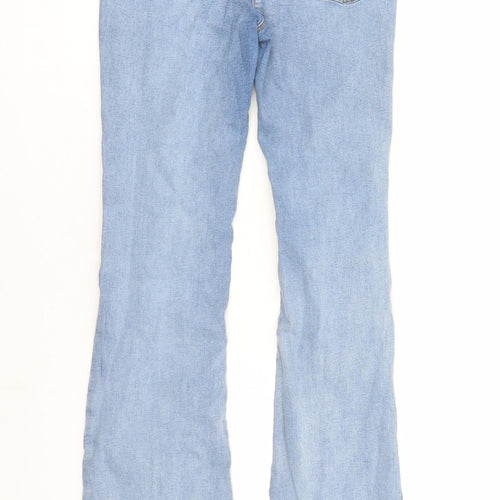 COLLUSION Womens Blue Cotton Flared Jeans Size 26 in L31 in Regular Zip