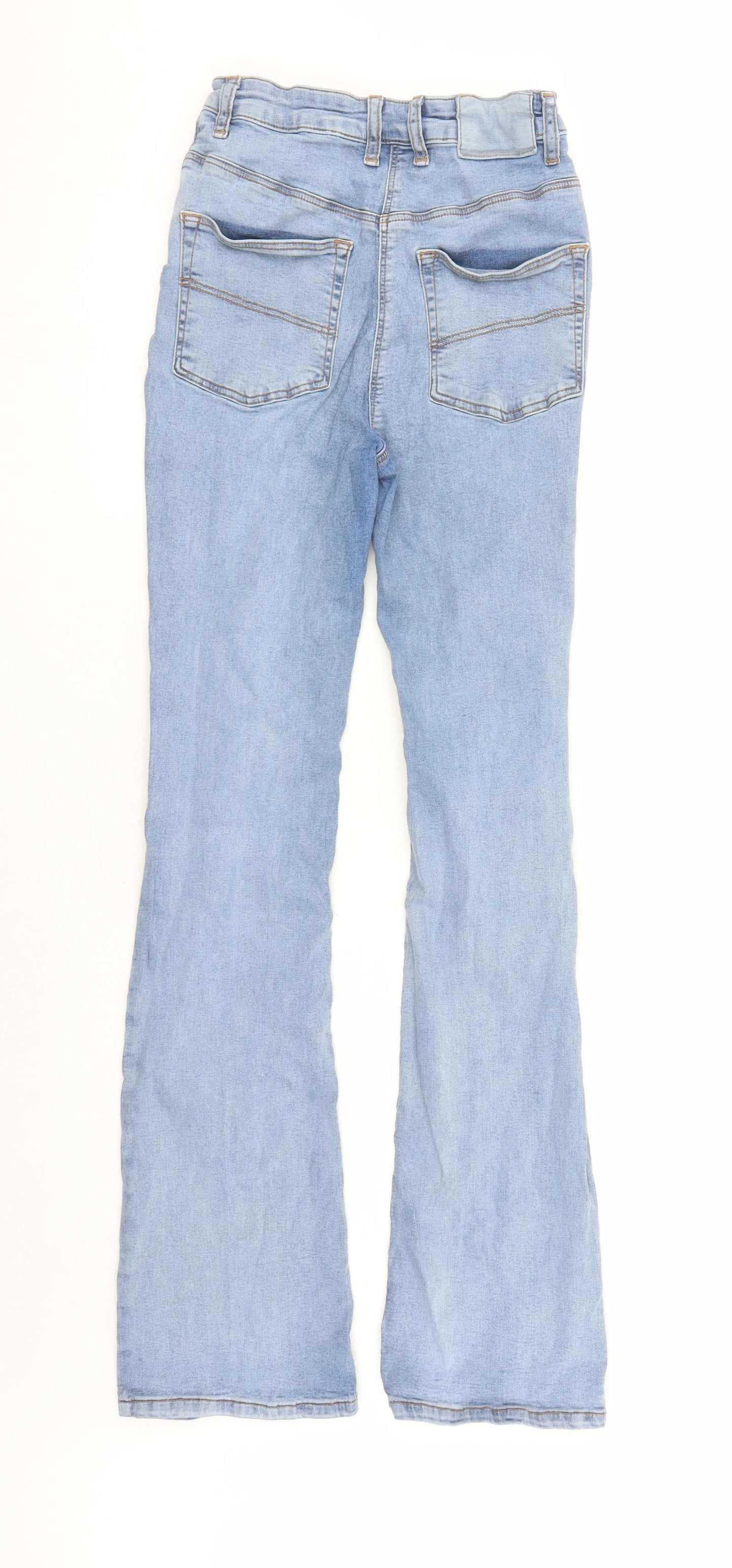 COLLUSION Womens Blue Cotton Flared Jeans Size 26 in L31 in Regular Zip