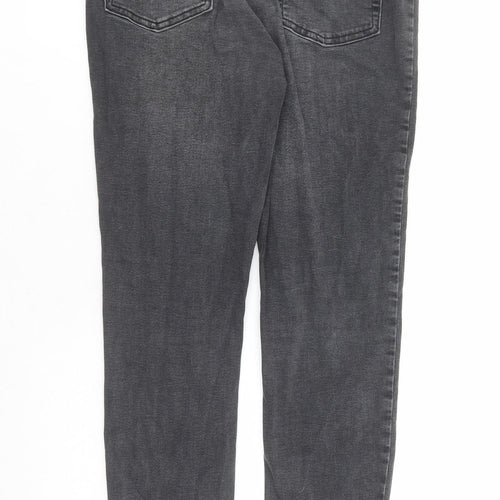 Denim & Co. Womens Grey Cotton Skinny Jeans Size 14 L27 in Regular Zip