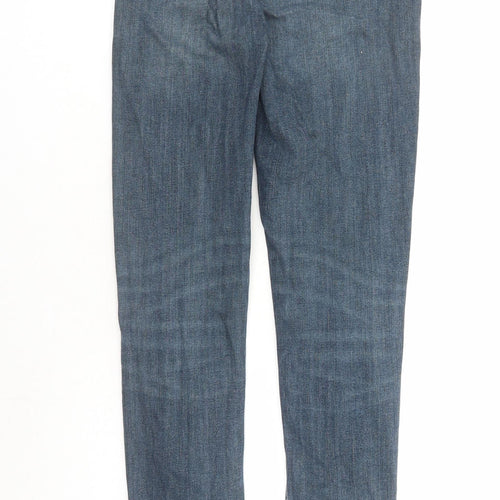 Topshop Womens Blue Cotton Skinny Jeans Size 26 in L31 in Regular Zip