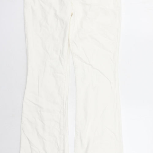 River Island Womens White Cotton Bootcut Jeans Size 8 L30 in Regular Zip