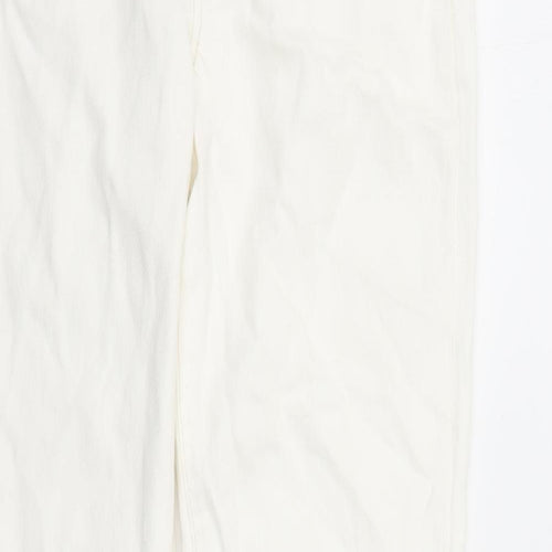 River Island Womens White Cotton Bootcut Jeans Size 8 L30 in Regular Zip