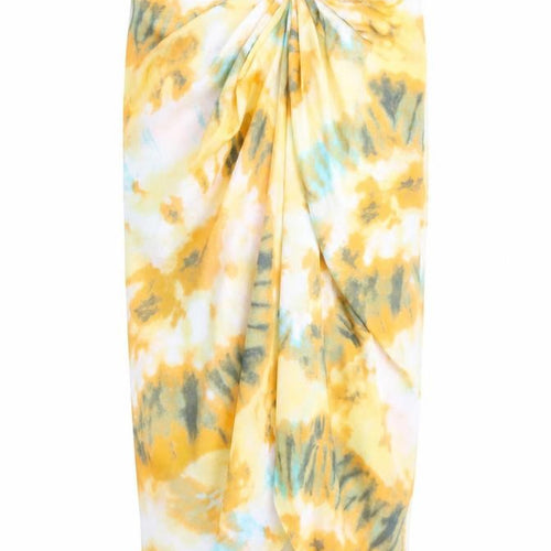 PRETTYLITTLETHING Womens Multicoloured Geometric Polyester A-Line Skirt Size 22 Zip - Hi Low Length
