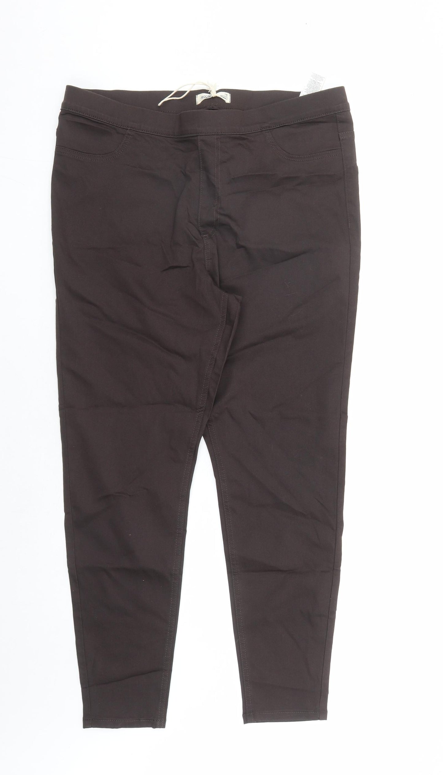 Marks and Spencer Womens Brown Cotton Jegging Jeans Size 18 L29 in Regular - Stretch