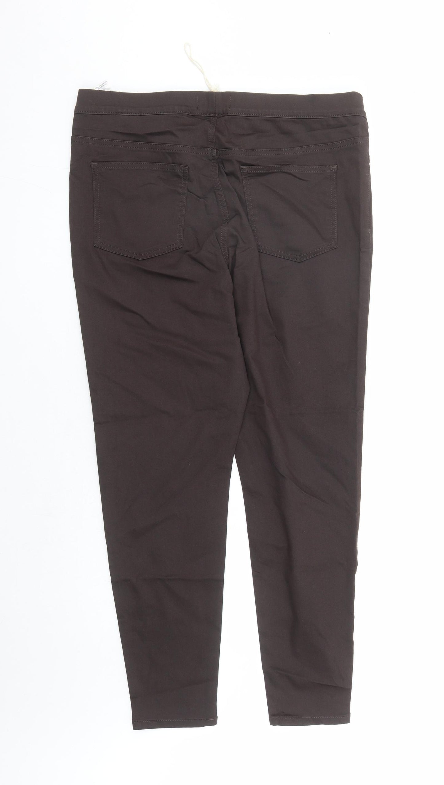 Marks and Spencer Womens Brown Cotton Jegging Jeans Size 18 L29 in Regular - Stretch