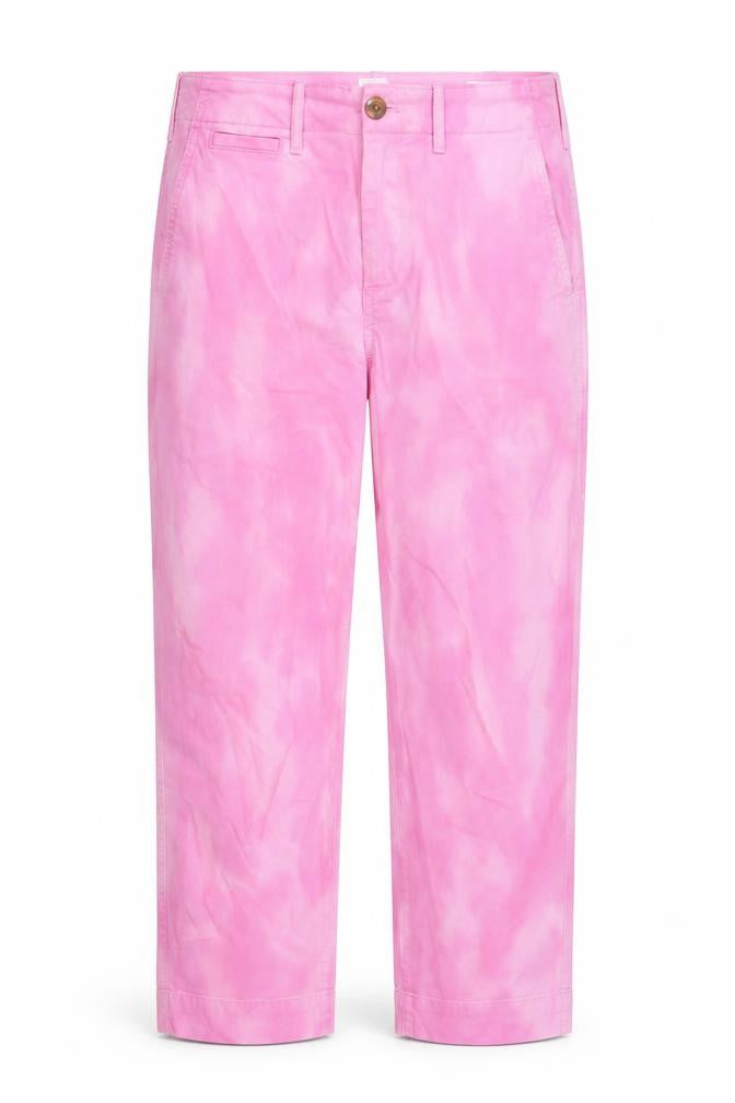 Gap Womens Pink Cotton Straight Jeans Size 4 L27 in Regular Zip - Tie Dye Effect